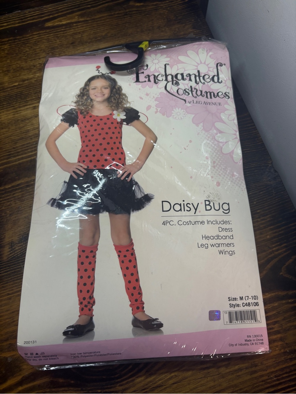 Girls Ladybug Costume Size Medium
